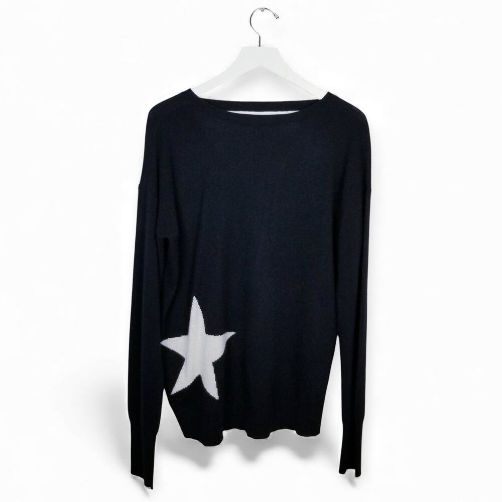 PAM & GELA + REVOLVE Stars Intarsia Wool & Cashmere Blend Knit Sweater - Large - Picture 6 of 9